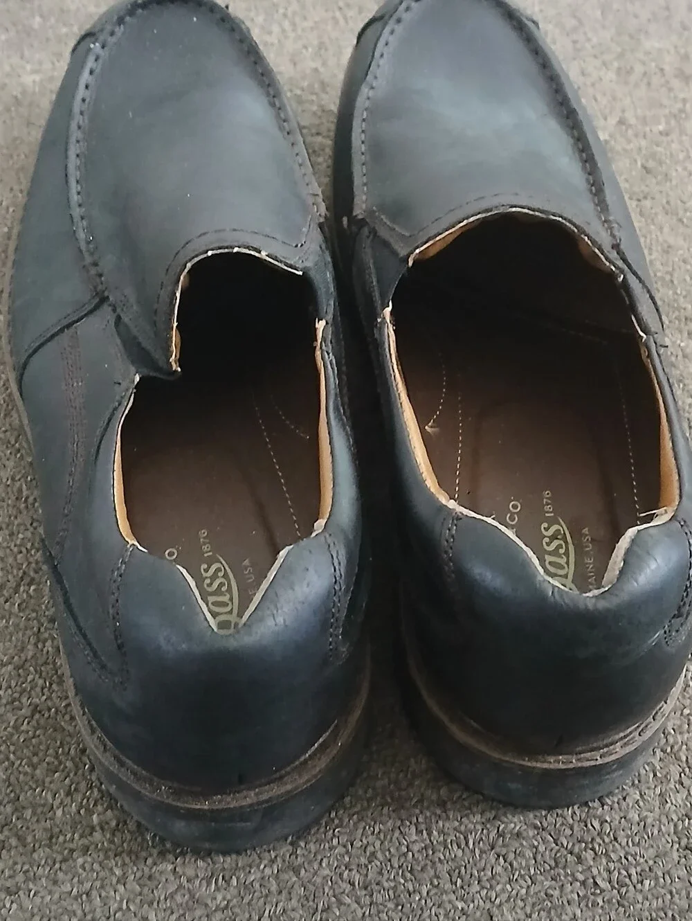 G.H. Bass & Co. Men’s Black Leather Slip-On Loafers